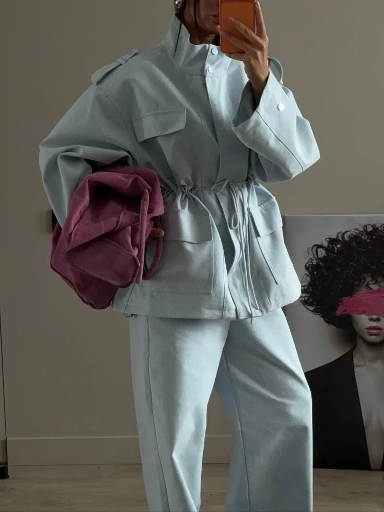 PARKA BLEU CLAIR OVERSIZE