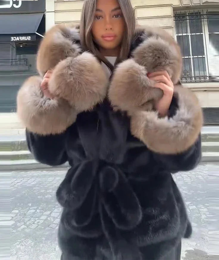 MANTEAU FOURRURE COL
