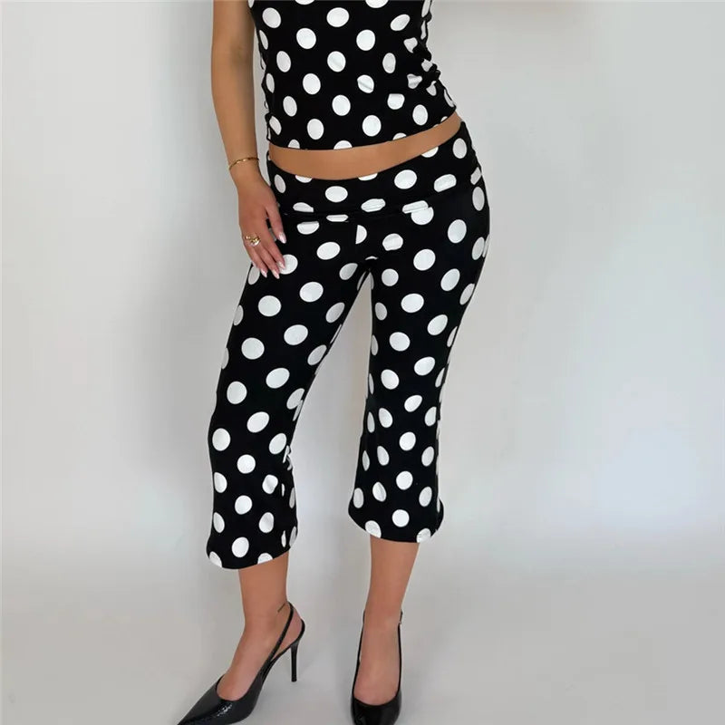 PANTALON CAPRI POIS