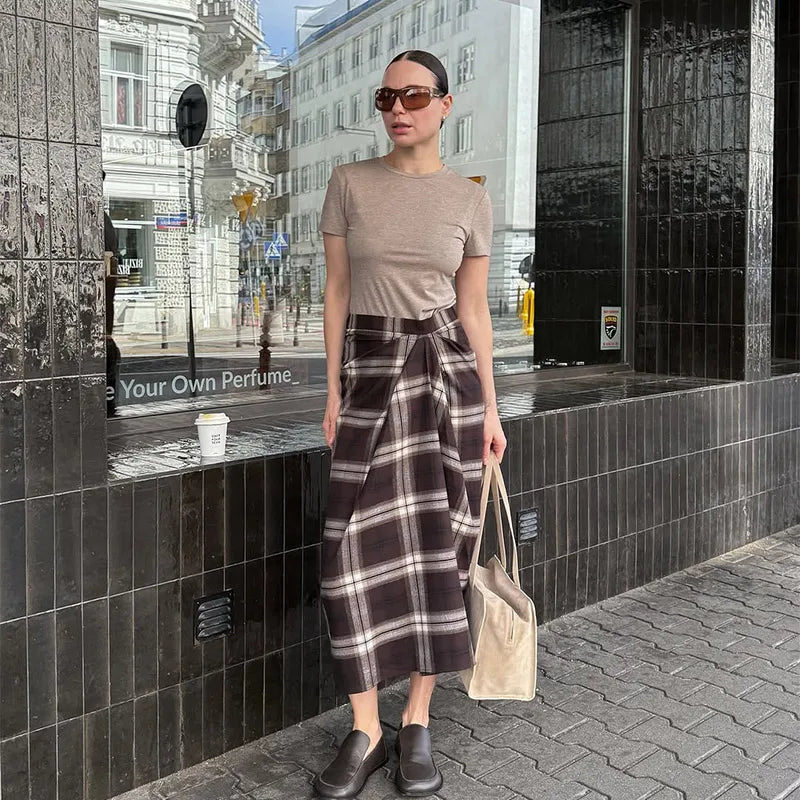 JUPE ELEGANTE ECOSSAISE