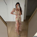 ROBES A FLEURS TAILLE AJUSTÉE