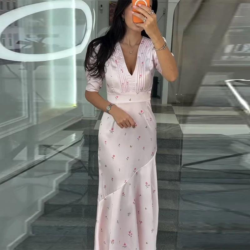 ROBES A FLEURS TAILLE AJUSTÉE