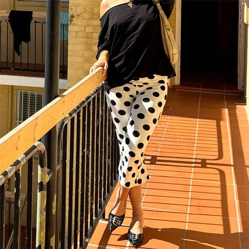 PANTALON CAPRI POIS