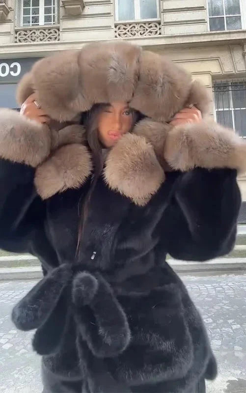 MANTEAU FOURRURE COL