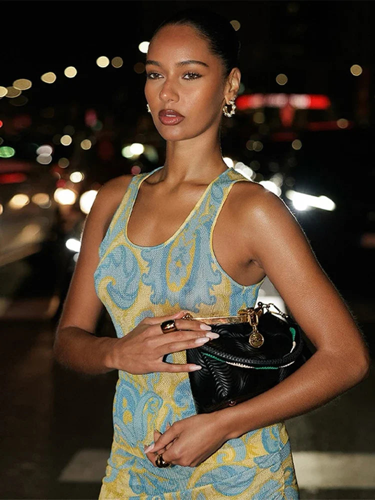 ROBE IMPRIMÉE À FRANGES
