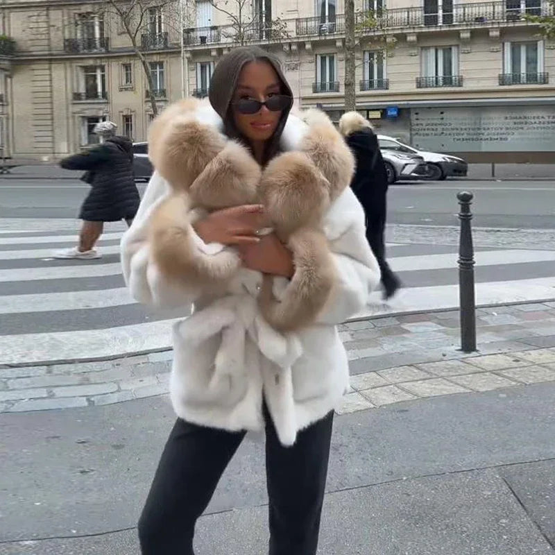 MANTEAU FOURRURE COL