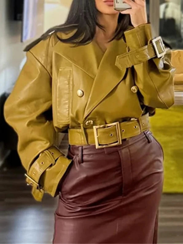 Veste rétro coupe moutarde trendy