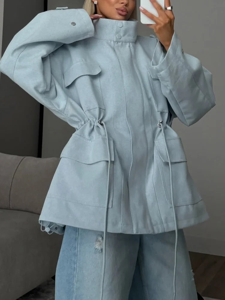 PARKA BLEU CLAIR OVERSIZE