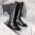 BOTTES CUIR NOIR KEY