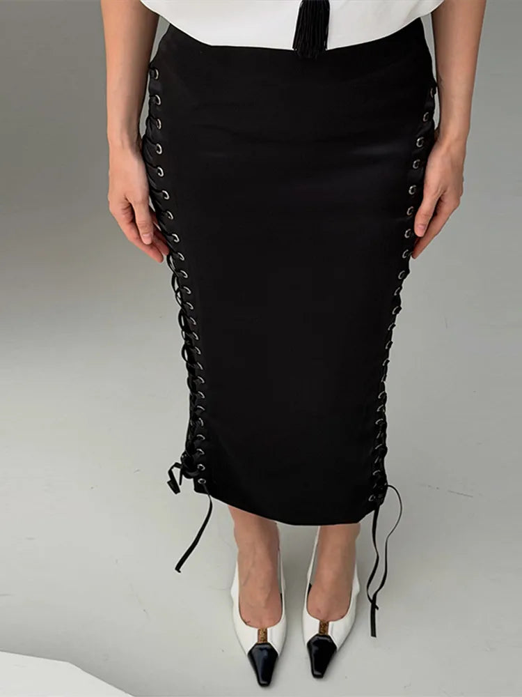 Jupe Midi Lacet