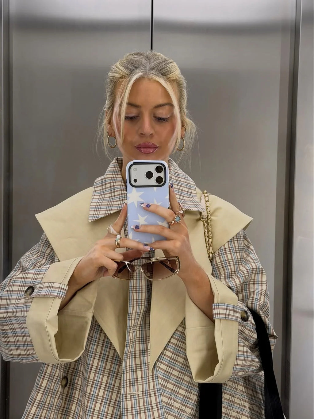 Trench couture réversible beige