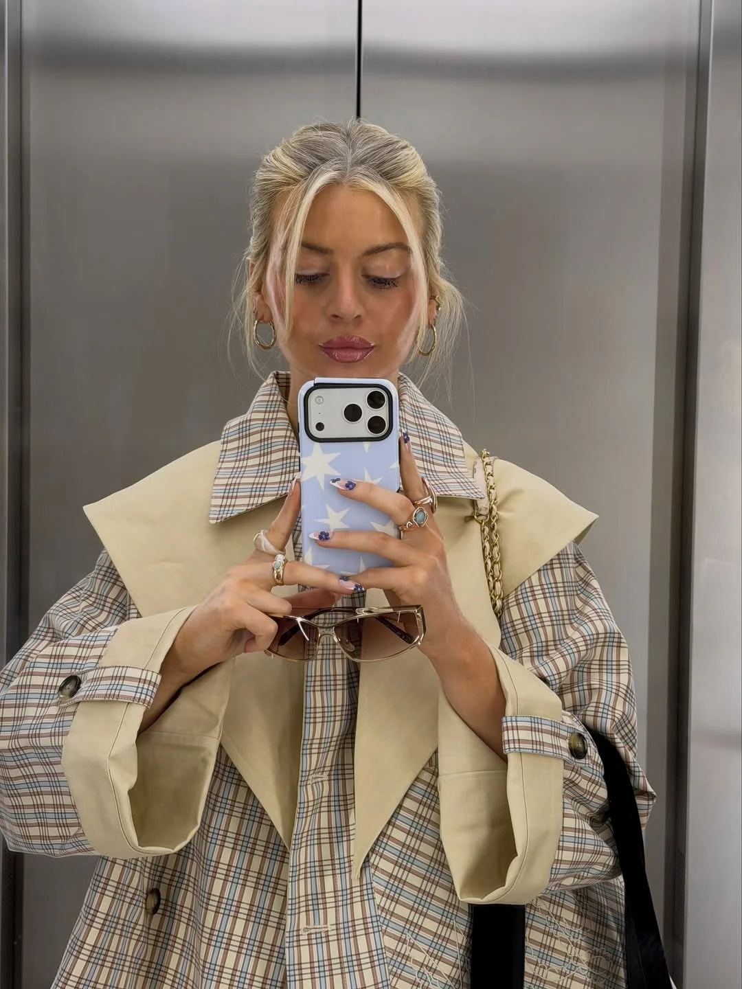 Trench couture réversible beige