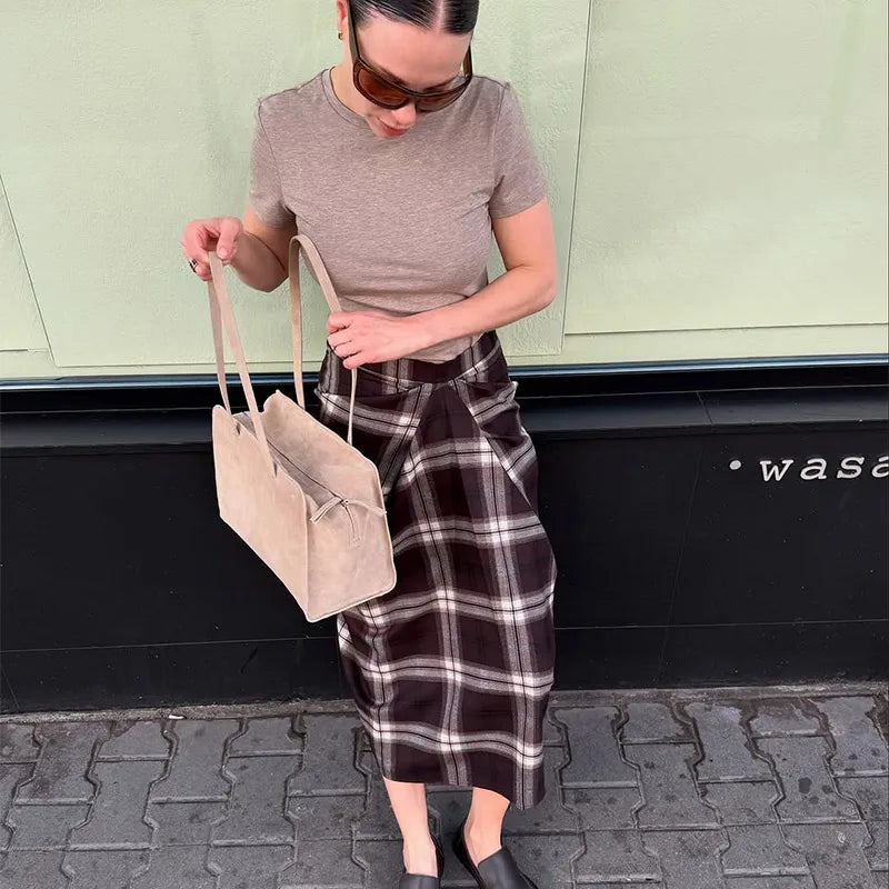 JUPE ELEGANTE ECOSSAISE