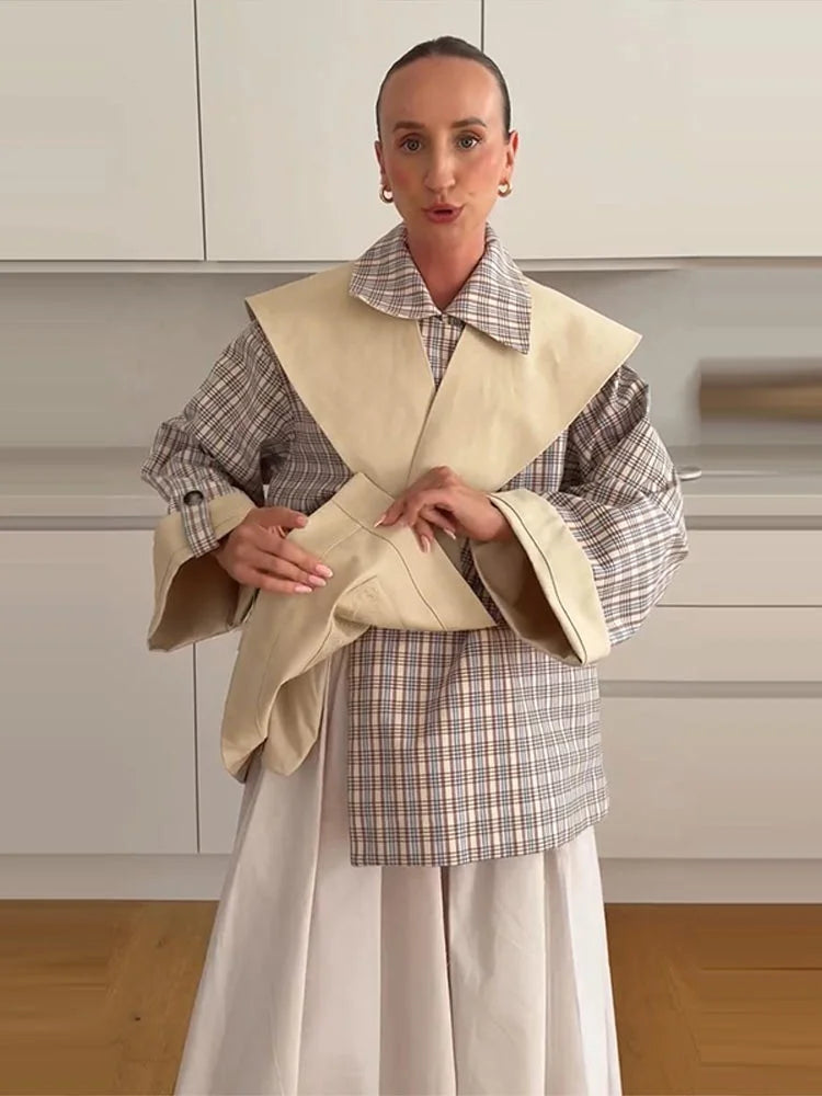 Trench couture réversible beige