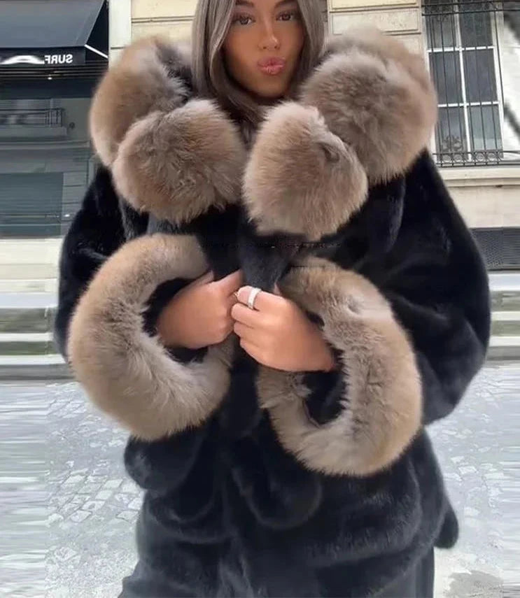 MANTEAU FOURRURE COL