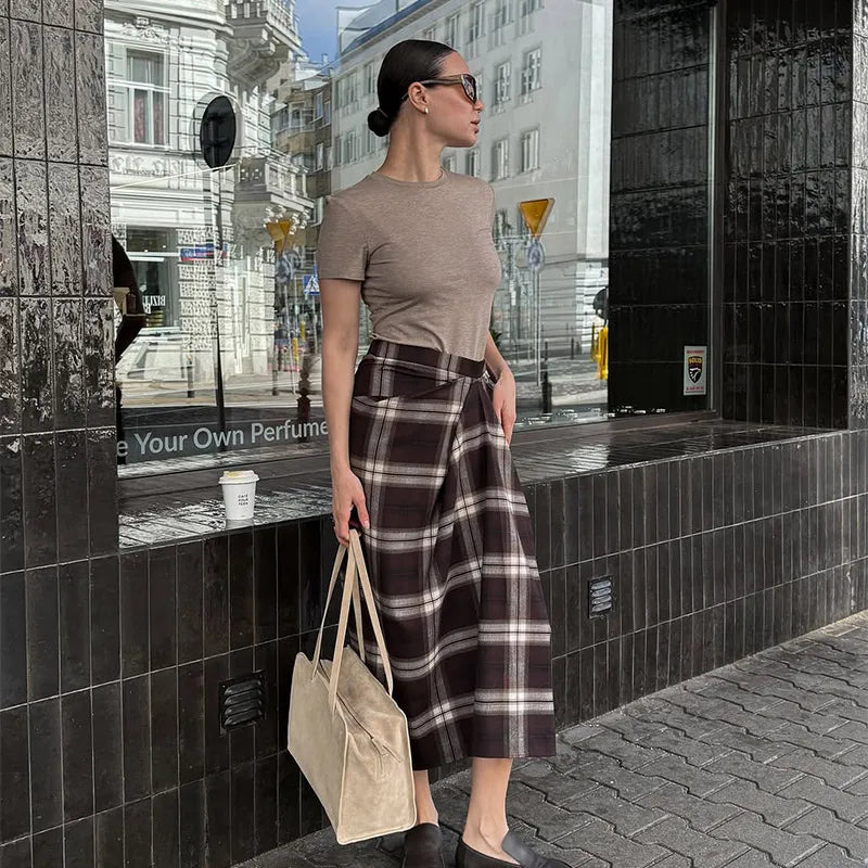 JUPE ELEGANTE ECOSSAISE