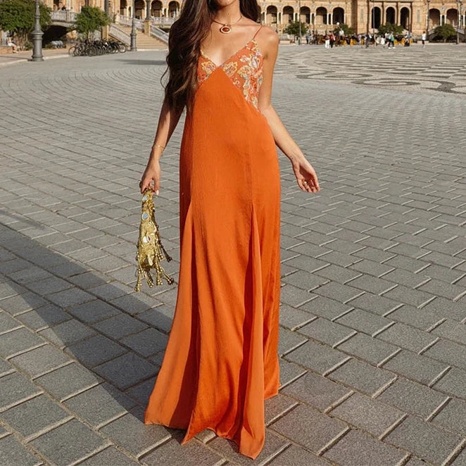 ROBE ORANGE SOIRÉE