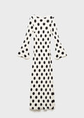 ROBE PETITS POIS MANCHES ÉVASÉES