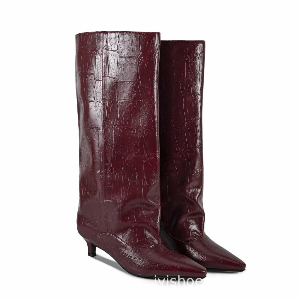Bottes large petit talon