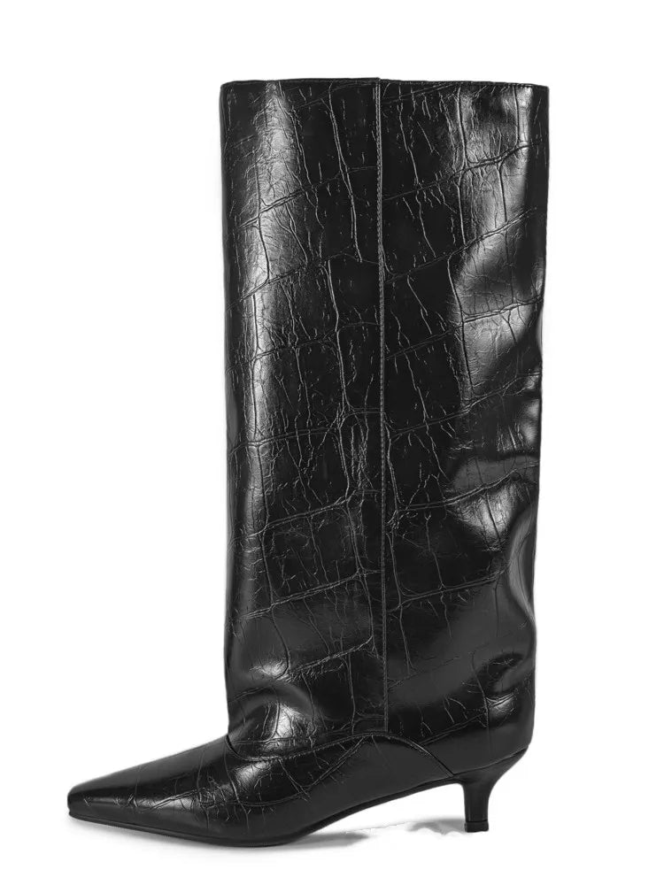Bottes large petit talon
