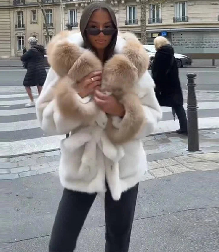 MANTEAU FOURRURE COL