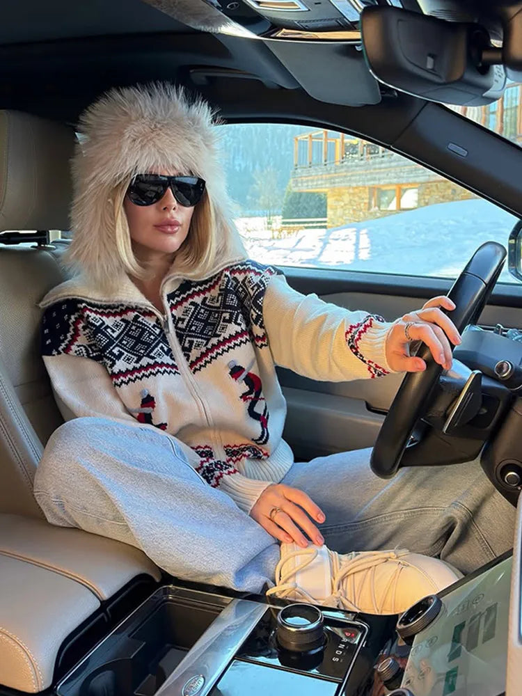 GILET LAINE ZIP NEIGE