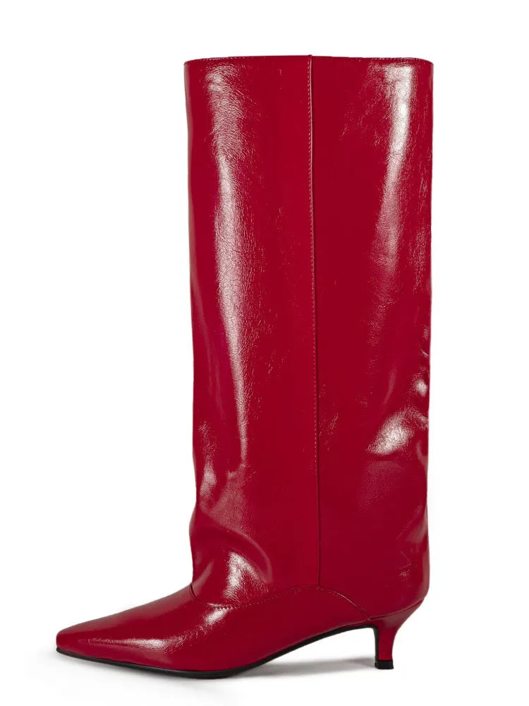 Bottes large petit talon