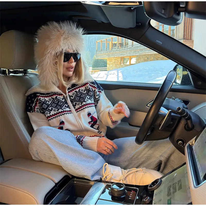 GILET LAINE ZIP NEIGE