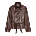 Veste similicuir legere ceinture