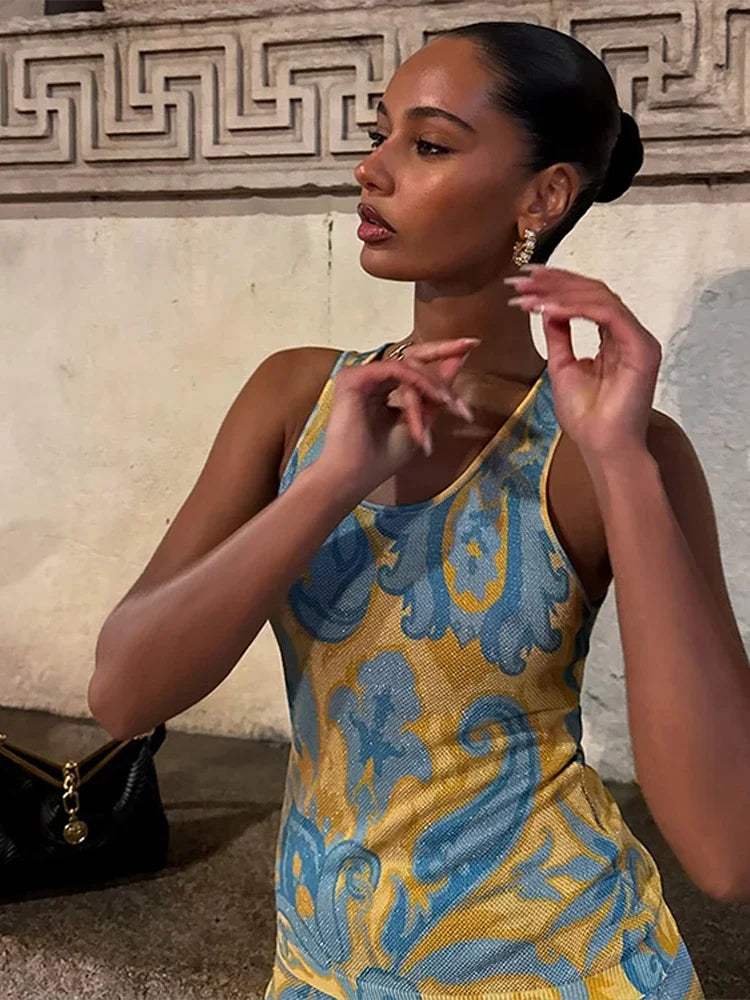 ROBE IMPRIMÉE À FRANGES