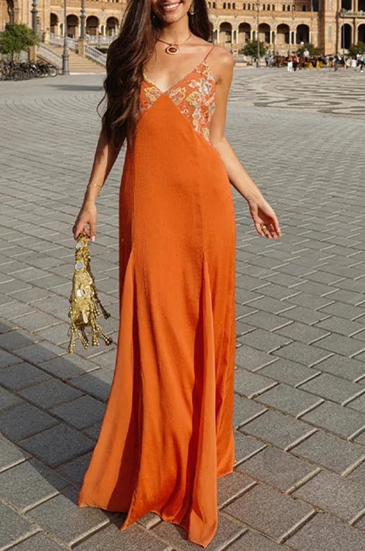 ROBE ORANGE SOIRÉE