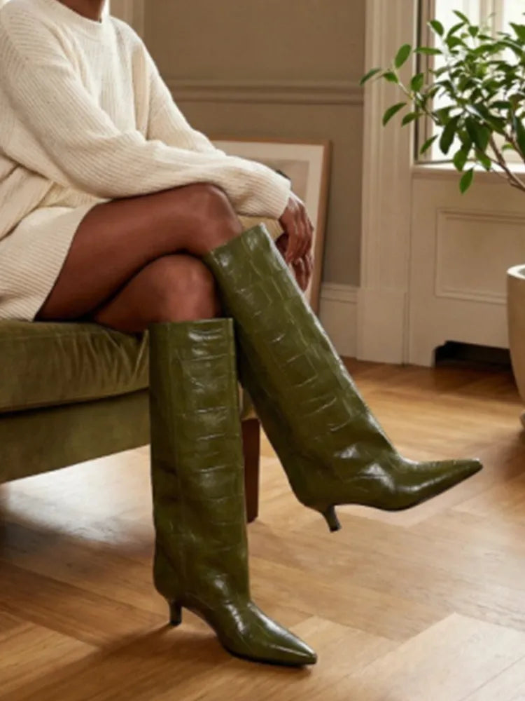 Bottes large petit talon