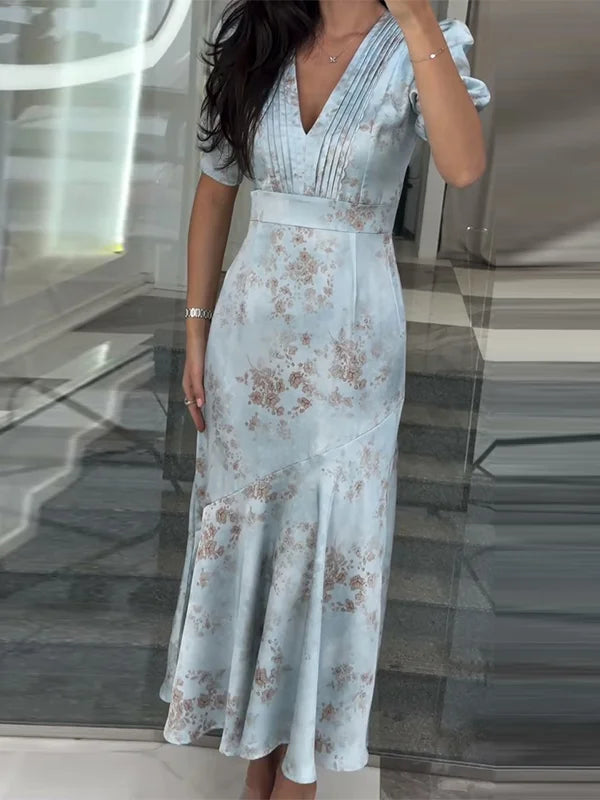 ROBES A FLEURS TAILLE AJUSTÉE