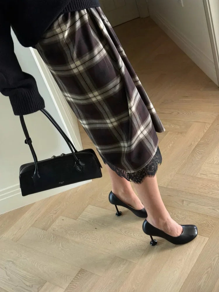 JUPE ELEGANTE ECOSSAISE