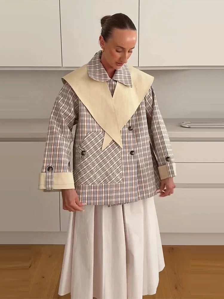 Trench couture réversible beige