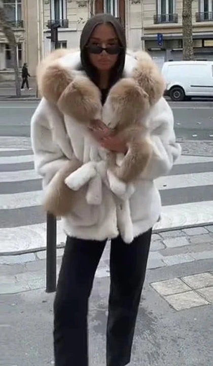 MANTEAU FOURRURE COL