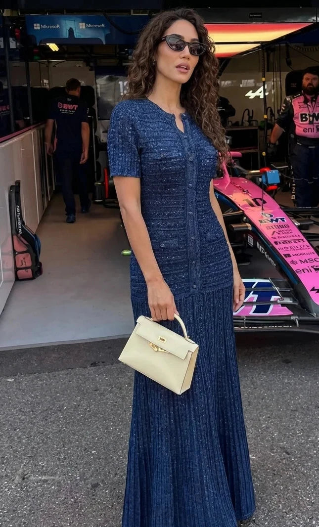 ROBE LONGUE INSPI PAILLETTE